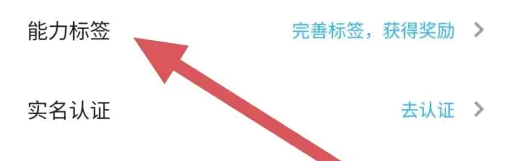能力标签界面