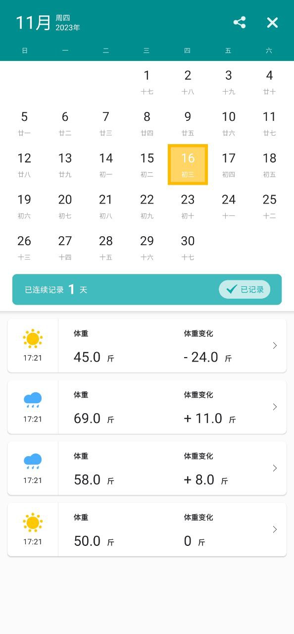 体重日记
