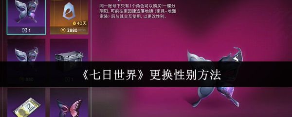 《七日世界》性别转换技巧解析