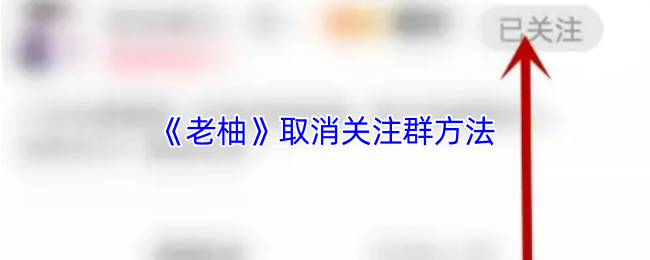 《老柚直播》解除群组关注的步骤详解