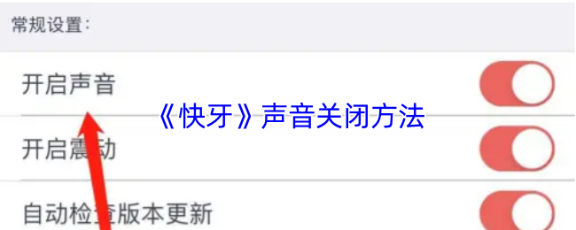 《快牙》静音设置技巧分享